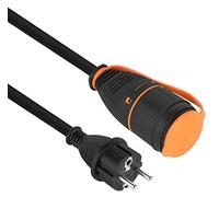 Electraline 01744 Cable Alargador Profesional IP44, Cable de goma RNF 20M 3G1.5 con Toma de corriente Electralock equipado con un mecanismo de bloqueo que evita la desconexión accidental del enchufe
