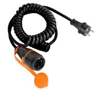Electraline 01745 Cable Alargador 5M con Toma de Corriente Electralock Equipado con un Mecanismo de Bloqueo que Evita la Desconexión Accidental del Enchufe, Cable especial H07BQ-F 3G1.5mm, IP44