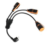 Electraline 01746 Splitter con 3 Tomas Electralock Equipado con un Mecanismo de Bloqueo Que Evita la Desconexión Accidental del Enchufe, Cable IP44 H07RN-F Input 3G2.5 - Output 3G1.5mm, Enchufe Schuko
