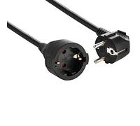 Electraline 101548 Cable Alargador Prolongador de jardín de 25 m con Toma Schuko, Cable 3G1.5 mm², IP20, Negro