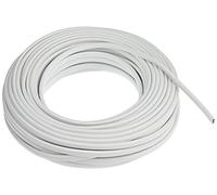 Electraline 10904, Cable para Extensiones H03VVH2-F, Sección, Blanco, 2 x 0.75 mm
