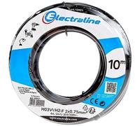 Electraline 10921, Cable para Extensiones H03VVH2-F, Sección 2x0,75 mm, 10 mt, Negro