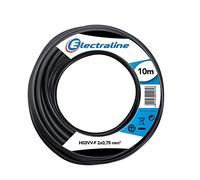 Electraline 11161, Cable para Extensiones H03VV-F, Sección 2x0,75 mm, 10 m, Negro