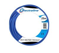 Electraline 13162 Cable unipolar FS17, sección 1 x 2.5 mm², Azul, 25 m