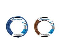 Electraline 13231 Cable unipolar FS17, sección 1 x 4 mm², Azul, 10 m & 13221 Cable Unipolar FS17, Sección 1 x 4 mm², Marrón, 10 m