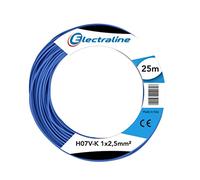 Electraline 15162, H07V-K Cable, Sección 1x2.5 mm, 25m, Azul