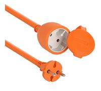 Electraline - Cable alargador eléctrico Garden GLS72 - 20 m 2x1,5 mm² Schuko naranja