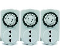 Electraline 3333 Kit 3 Unidades Programador Temporizador Mecánico Diario 3680W 250V Set 3
