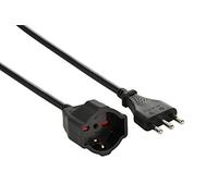 Electraline 46111 - Extensión Sp Ita/Pr Schuko, Longitud 10 M, 16 A 230 V, Sección Cable 3X15 Mm, Negro