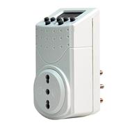 Electraline 58102 - Programador Digital Timer, Programas Semanales Y Diarios, Plug Italiano, White, color: blanco