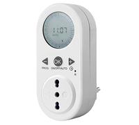 Electraline 58106 Temporizador Programador Digital Diario con Intervallo Programación, Blanco