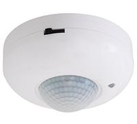 Electraline 58414 - Detector de movimiento para techo con sensor crepuscular, color blanco