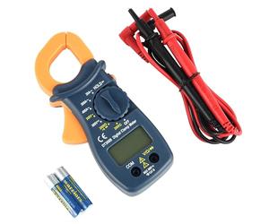 Electraline 59008 Multímetro digital eléctrico con pinza amperimétrica portátil, 2000 cuentas de voltaje, medición de corriente, voltaje, resistencia