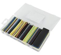 Electraline 59230 Kit caja con 90 fundas termorretráctiles, longitud 10cm, 5 colores