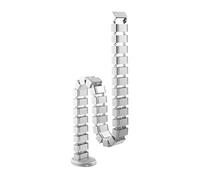 Electraline 59234 Organizador de cables de escritorio con soporte de montaje, 1,2 metros de largo, funda para clasificar y organizar cables, base de metal con peso