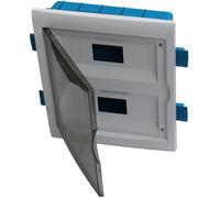 Electraline 60463 Cuadro eléctrico de empotrar para pladur con puerta, 24 módulos, 315x365x80 mm