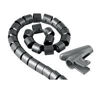 Electraline 60628 - Organizador Cables (Clip 25 mm, 1,8 m) Color Plateado