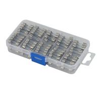 Electraline 61428 Kit surtido de fusibles de vidrio de 200 piezas, 20 piezas cada una para 0,5 A, 1 A, 2 A, 3 A, 4 A, 5 A, 8 A, 10 A, 15 A y 20 A