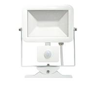Electraline 63514 , Proyector LED con Sensor de Movimiento, 30 W, Luz Natural 2400 LM, Blanco