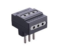 Electraline 71925 - Adaptador Triple, Plug 10A 230V, 230V 10A, Son Gris