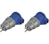 Electraline 80861 - Enchufe Adaptador Universal (Macho/Hembra) (Paquete de 2)