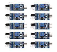 Electrely 10Pcs IR Módulo de Sensor de Evitación Obstáculos Infrarrojos para Arduino Robot Coche Inteligente, Módulo Tubo Infrarrojo, Sensor Reflexión Fotoeléctrica, Distancia Detección 2-30cm