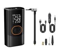 Electric Air Pump, Cordless Smart Inflator with Wireless 4 Inflation Modes and 3 LED Light Settings, Rechargeable Portable Pump for Balls Motorcycle Car Bike Tires Outdoor Travel Home Use