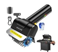 Electric BBQ Cleaning Brush - USB Rechargeable High Torque Grill Scrubber | Automatic Rotating Wire Bristles Tool for Outdoor Cooking Kitchen Grill Patio Camping Picnic Use