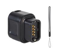 Electric Bike Charger Adapter, E-Bike Battery Connector, Compact Safety Plug, Anti-Lost Rope Included, Charging for Cyclists Use, 0.59x0.83x0.91 Inches, Black Color, 1 Piece