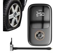 Electric Bike Pump, Smart USB Charging, Multi-modo portátil Air Compressor, LED Light, Compact Car Care Accessory for Outdoor and Emergencies Use, Black