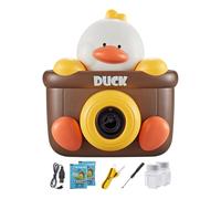 Electric Bubble Machine, Adorable Duck Automatic Bubble Maker with Music and Light Effects, Includes Bubbles Refill Bottle, Crafted from Abs Material, 5.12x3.15x5.51in