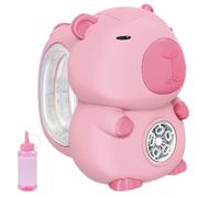 Electric Bubble Machine-Cute Automatic Buble Blower with LED Lights & Music, Portable Summer Outdoor Toy, High-Output Party Buble Maker, 360° Leak-Proof Design | For Kids Birthday Parties
