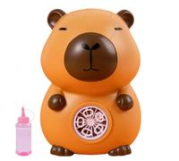Electric Bubble Machine-Cute Automatic Buble Blower with LED Lights & Music, Portable Summer Outdoor Toy, High-Output Party Buble Maker, 360° Leak-Proof Design | For Kids Birthday Parties