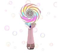 Electric Bubble Wand, Rechargeable Toy Stick, 5.24x3.74in Light Up Windmill Lollipop, Color Changing Led Effects, Easy Grip Handle for Birthday, Wedding, Classroom, Easter