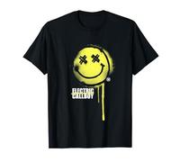 Electric Callboy Spray Smile Camiseta Unisex-Adultos Jóvenes Adultos Amantes De La Moda Novedosa Manga Corta Camisa T-Shirt Negra Talla S EU 15-17.5 Pequeño Regular