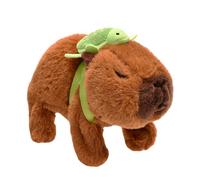 Electric Capybara Plush - Walking Animal Toy, Turtle Backpack | Stuffed Plush Interactive Toy For Kids Girls Boys Age 3 Educational Play Accessory Home Fun