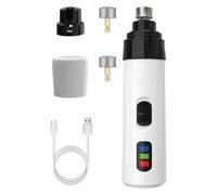Electric Cat Nail Grinder, Dog Nail Grinder, Pet Toenail Grooming Tool, Professional Claw Trimmer, Standard & 2 Polishing Heads, & Quiet, Home Use, 1 Set