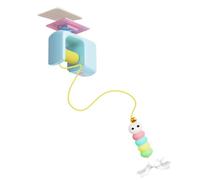 Electric Cat Teaser, Cat Toy, Self Adhesive Abs Material Compact Lightweight Easy Install Stable Base Scratch Proof, Pet Training Toy for Home Doorway Living Room, 1.97*3.54*4.27Inches, Blue
