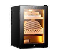 Electric Cigar Humidor 50L With Temperature & Humidity Control Cabinet Up To 300 Cigars Cedar Wood Trays For Lounge Home Use(A)