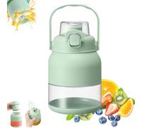 Electric Citrus Juicer 17 Oz, With Straw and Two Lids, Juice Smoothie Blenders on the Go, Personal Travel Cold Press Juicer Bottle Cups, Large Capacity, Rechargeable (1Pcs)