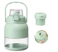 Electric Citrus Juicer 27 Oz, with Straw and Two Lids, Multifunctional Large-Capacity Wireless Blenders Rechargeable Portable Blender Cup (Green)