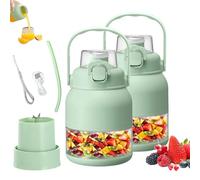 Electric Citrus Juicer 28 Oz, Citrus Juicer 28 Oz With Straw and Two Lids, Portable Mini Blender for Fresh Juice (2PCS)