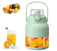 Electric Citrus Juicer 28 Oz-Fresh Juice Blenders Bottle Portable, Electric Juicer Bottle, Portable Blender Cup With Straw And Two Lids, Multifunctional Large-Capacity And Easy Clean (Green)