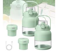 Electric Citrus Juicer 28 Oz, Multifunctional Large-Capacity Wireless Portable Juicer Cup, With Straw And Two Lids, Portable Blender Cups, Personal Travel Cold Press Juicers Bottle Cup (2PCS)