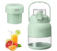 Electric Citrus Juicer 28 Oz, With Straw and Two Lids, Fresh Juice Smoothie Blenders on the Go, Multifunctional Large-Capacity Wireless Rechargeable Blenders (Green)