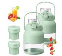 Electric Citrus Juicer 28 Oz, With Straw and Two Lids, Portable Blender Cup, Electric Juicer Bottle for Fresh Juice, Smoothie, Personal Travel Cold Press Juice Bottle Cups (2Pcs)