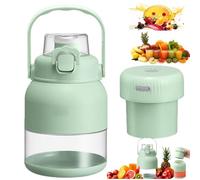 Electric Citrus Juicer 28 Oz, With Straw and Two Lids, Portable Blender Cup, Multifunctional Large-Capacity Wireless Blenders Rechargeable, Personal Travel Cold Press Juicer Bottle Cups (1pcs)