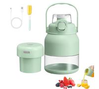 Electric Citrus Juicer 28 Oz,With Straw and Two Lids, portable Electric Citrus Mini Juicer, High Capacity Rechargeable Wireless Blender, for Smoothies, Shakes, fruit & Frozen Blending (green)