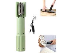 Electric Coconut Grater, Electric Fish Scaler, Stainless Steel Coconut Fishs Crusher Manual Electrics Roller, for Chef Fish Scaling Home Restaurants (Green)