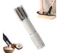 Electric Coconut Grater Machine,Anti-Splash Fish Scale Remover Tool,Wireless Fish Scaler Scraper,Roller Peeler Shredder,Rotating Kitchen Grater for Coconut,Cheese,Chocolate & Fishs Scales (White)